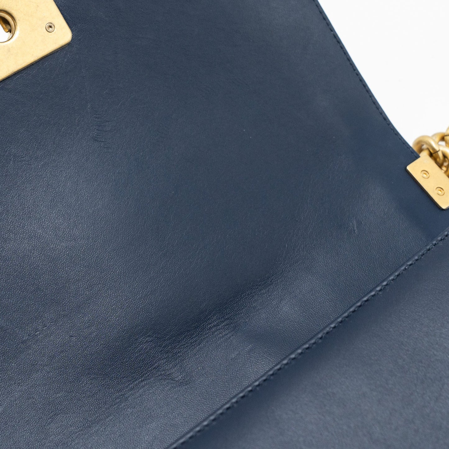 Chanel Medium Boy Bag Lambskin Dark Blue