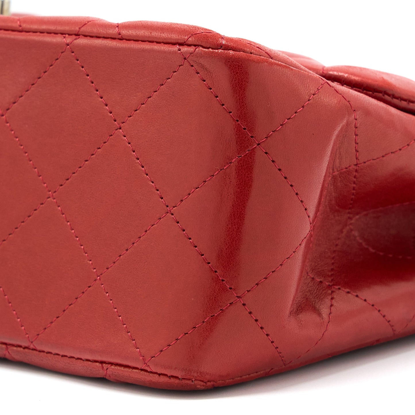 Chanel Classic Jumbo Single Flap Bag Lambskin Red