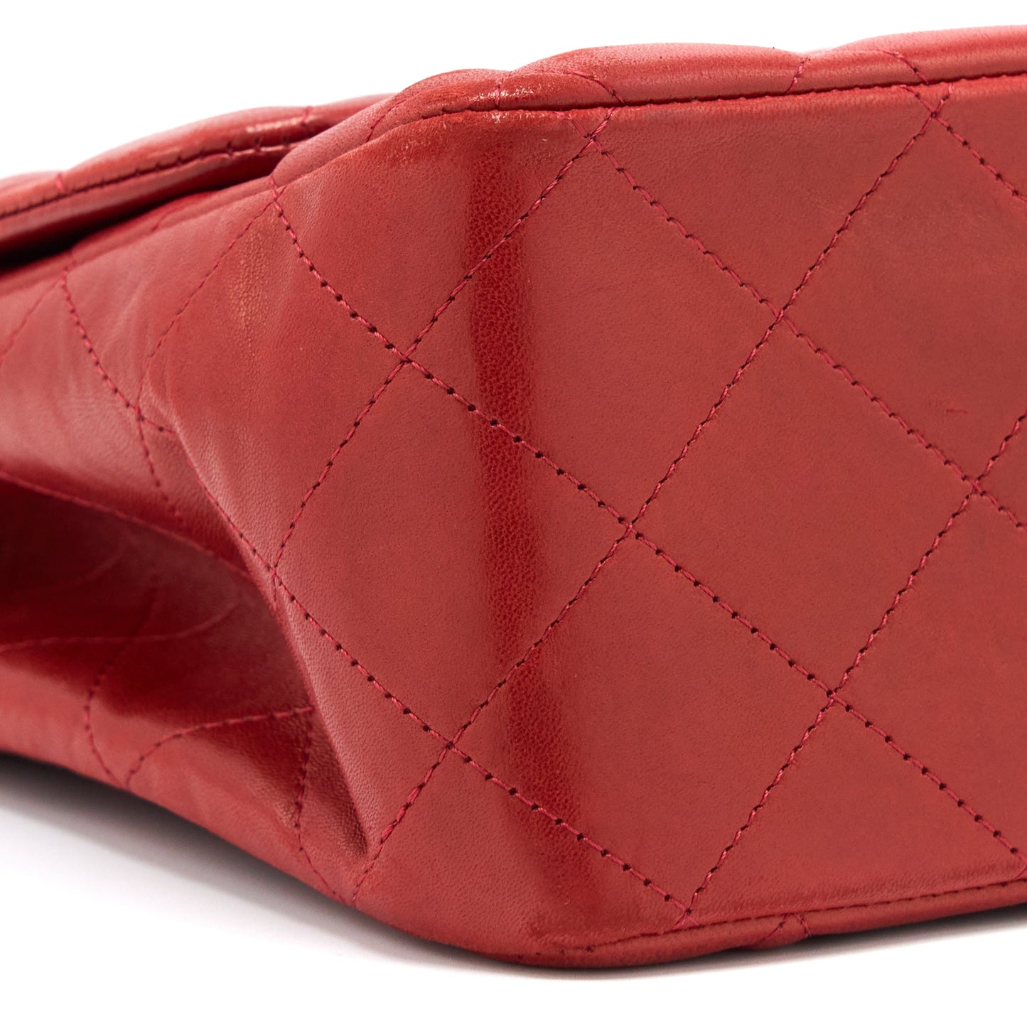 Chanel Classic Jumbo Single Flap Bag Lambskin Red