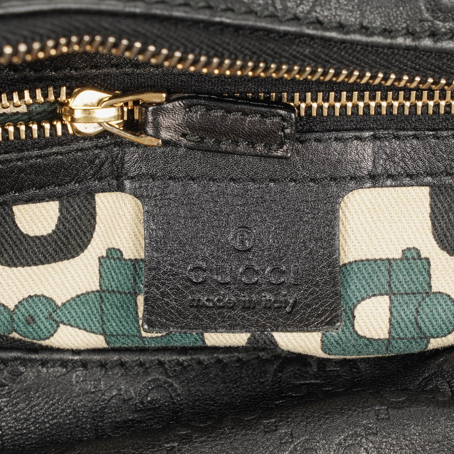 Gucci Black Horsebit Medium Leather Hobo Bag
