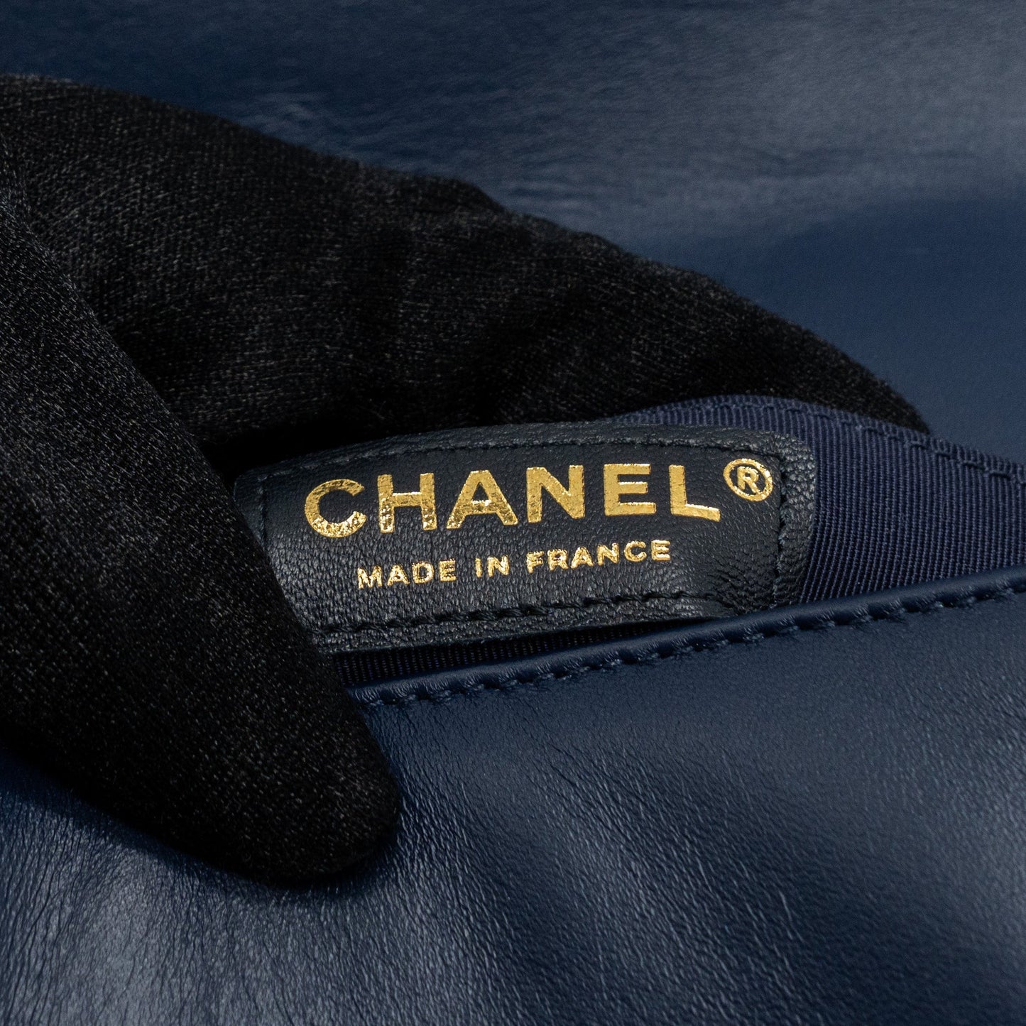 Chanel Medium Boy Bag Lambskin Dark Blue