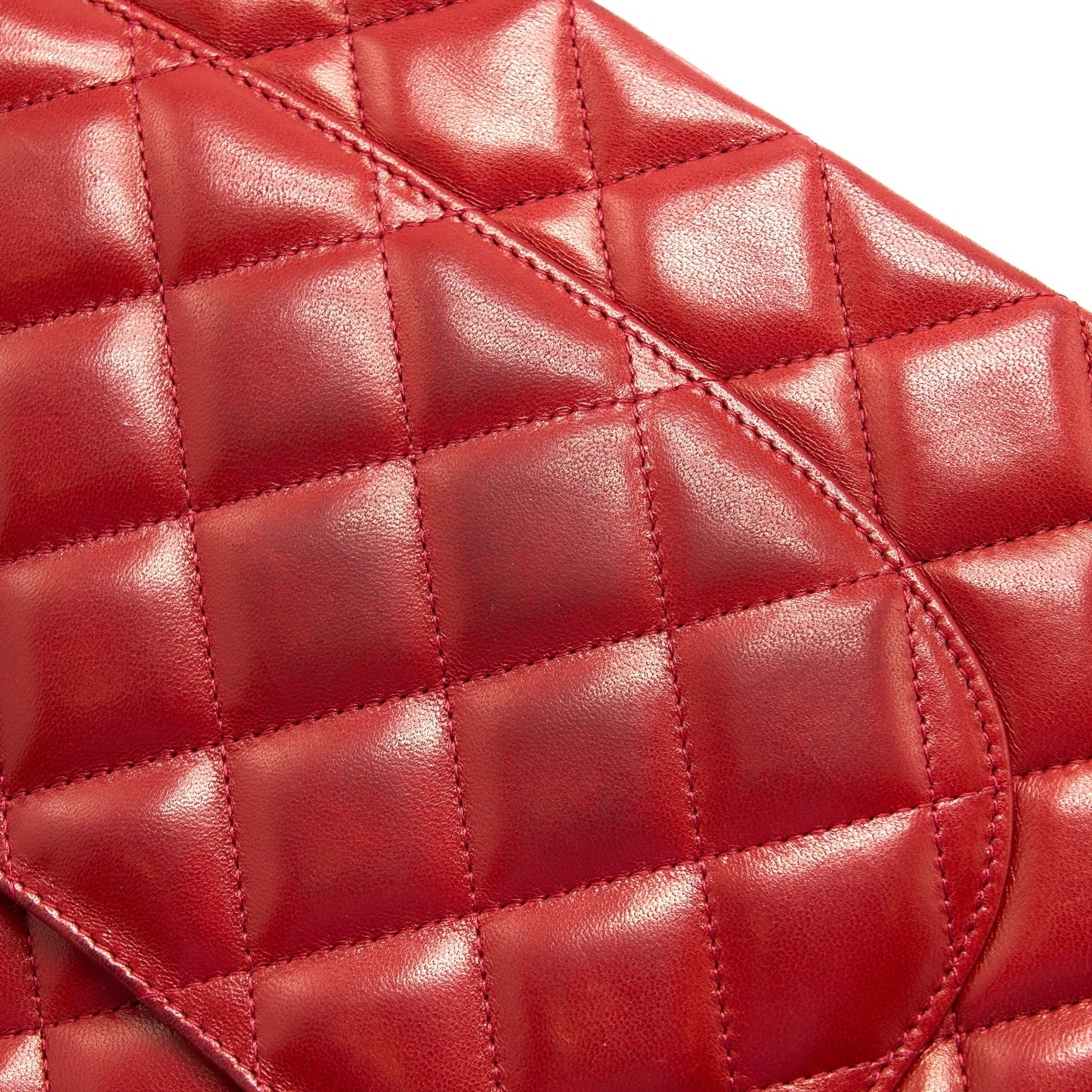 Chanel Classic Jumbo Single Flap Bag Lambskin Red