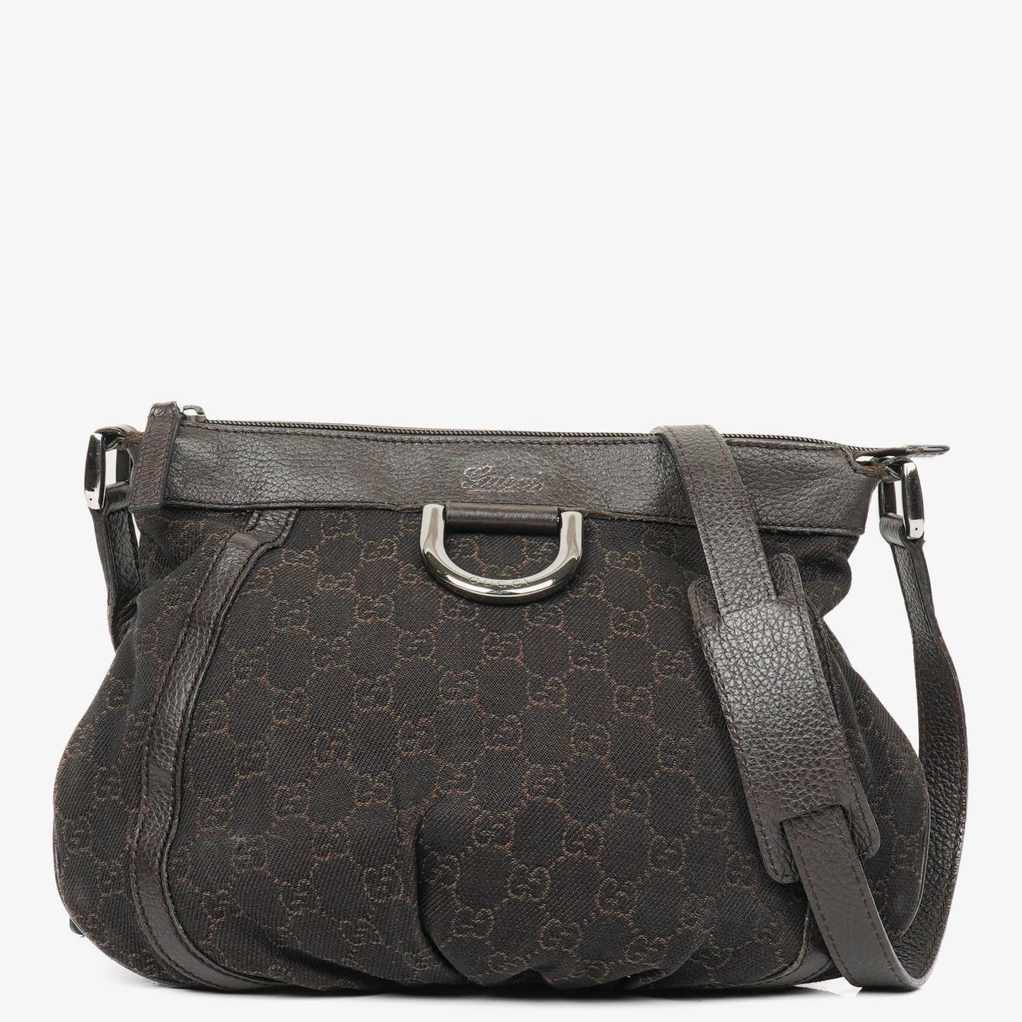 Gucci Brown Monogram Canvas Abbey D-Ring Crossbody Bag