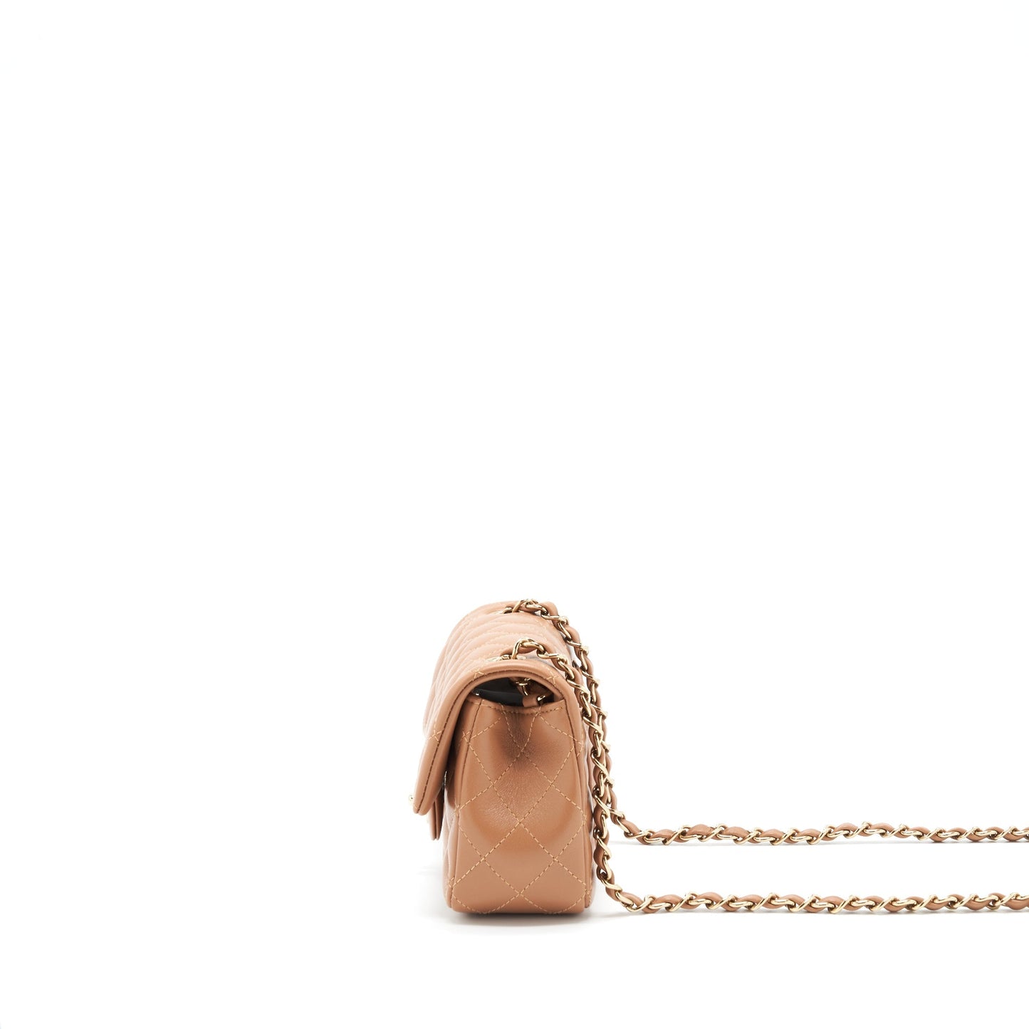 Chanel 22s Mini Rectangular Bag Lambskin Caramel L