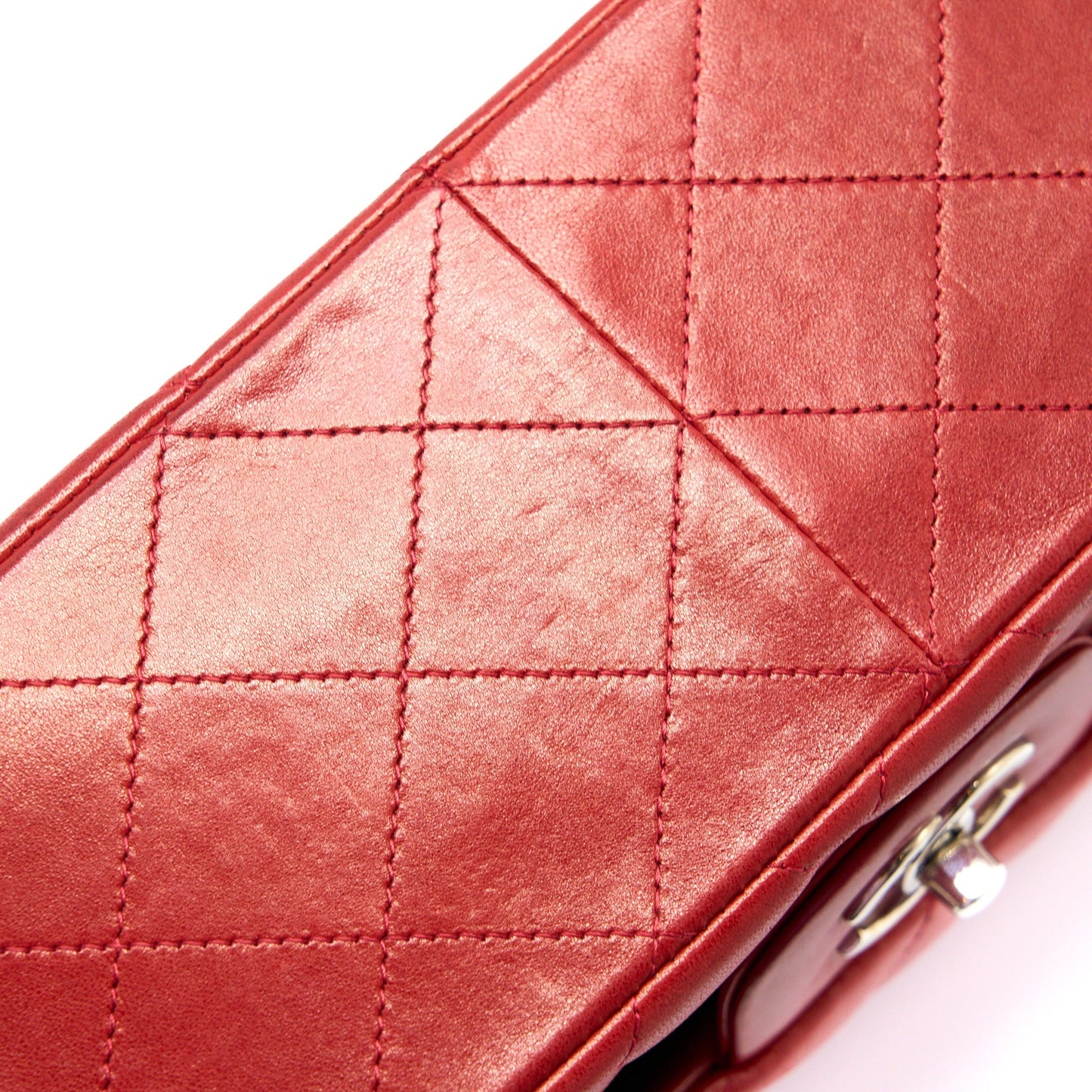 Chanel Classic Jumbo Single Flap Bag Lambskin Red