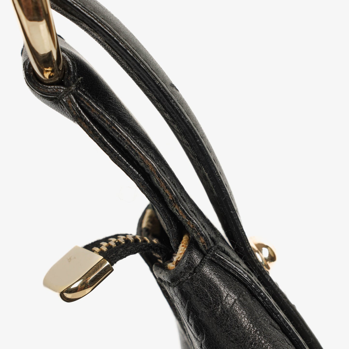 Gucci Black Horsebit Medium Leather Hobo Bag