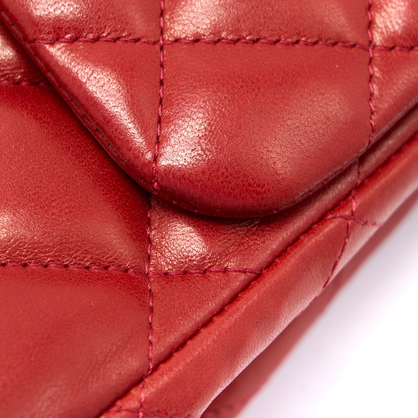 Chanel Classic Jumbo Single Flap Bag Lambskin Red