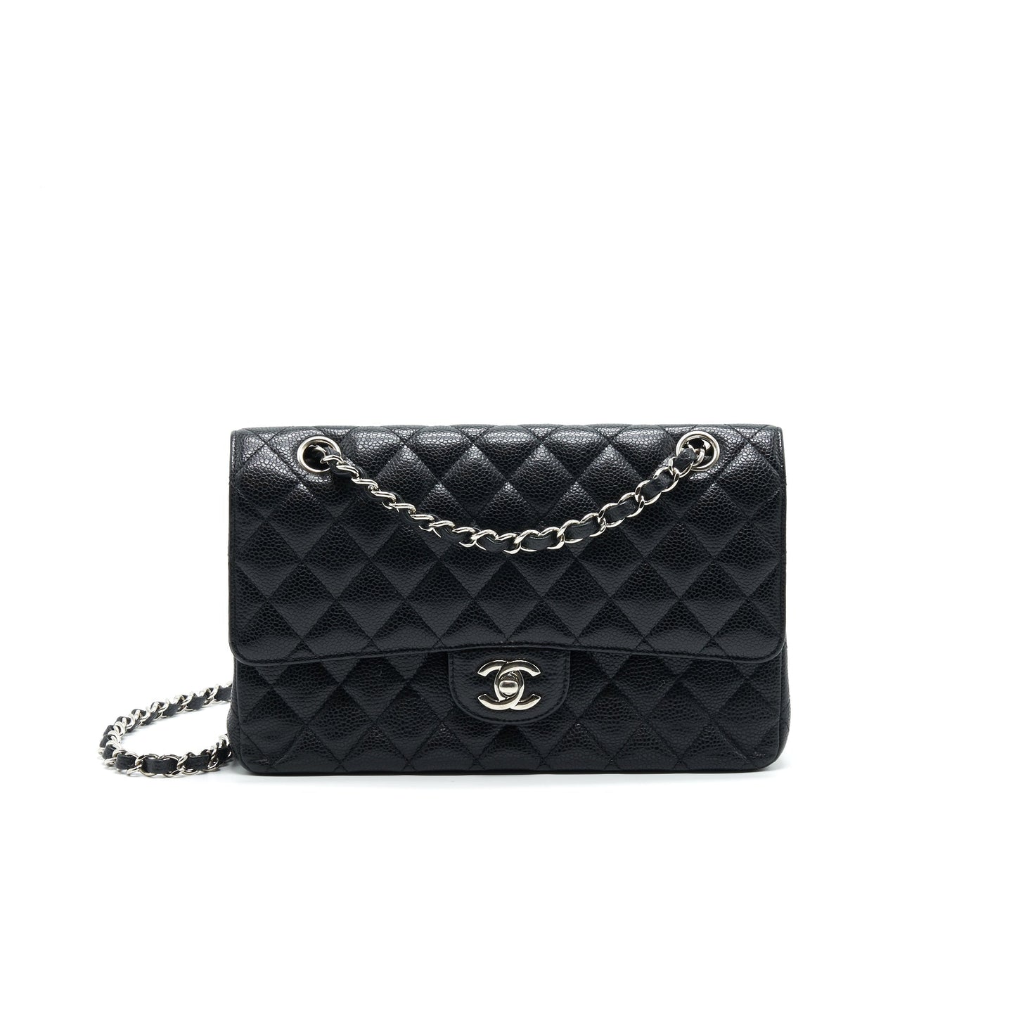 CHANEL MEDIUM CLASSIC DOUBLE FLAP CAVIER SHW Shoulder Bag