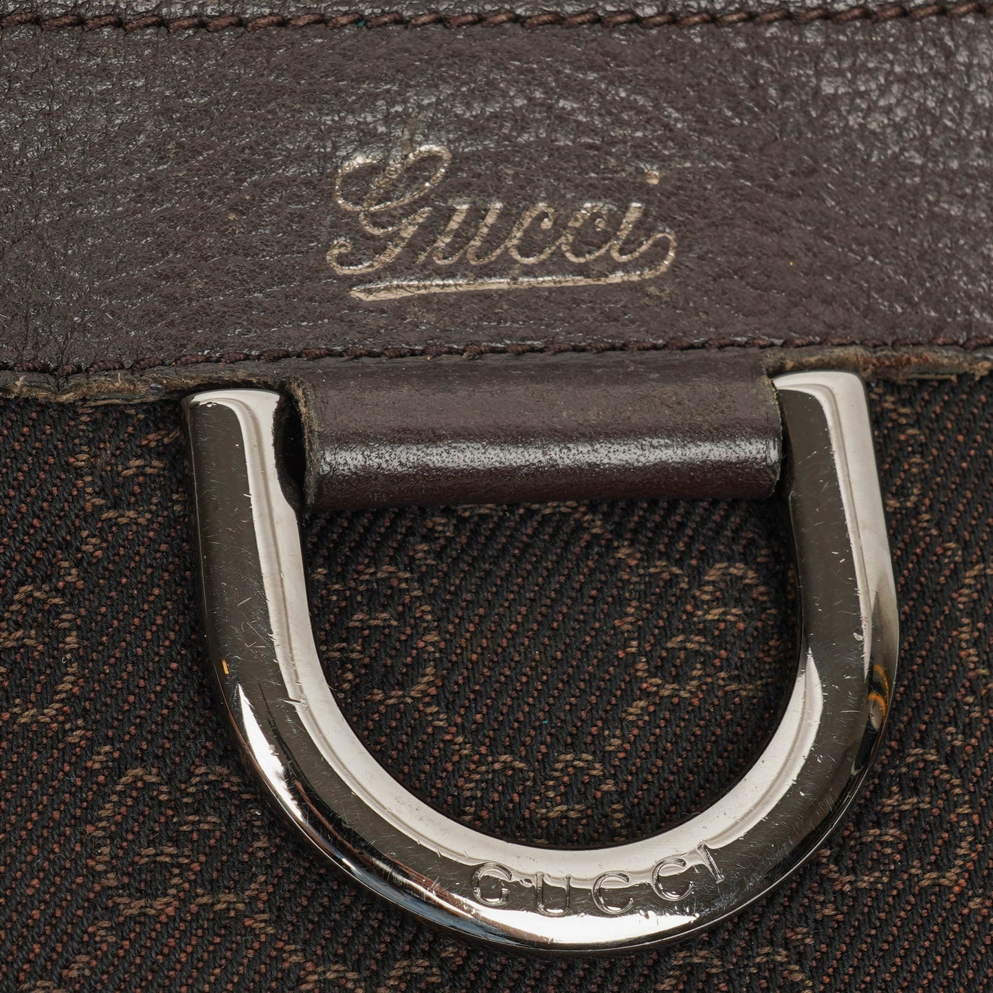 Gucci Brown Monogram Canvas Abbey D-Ring Crossbody Bag