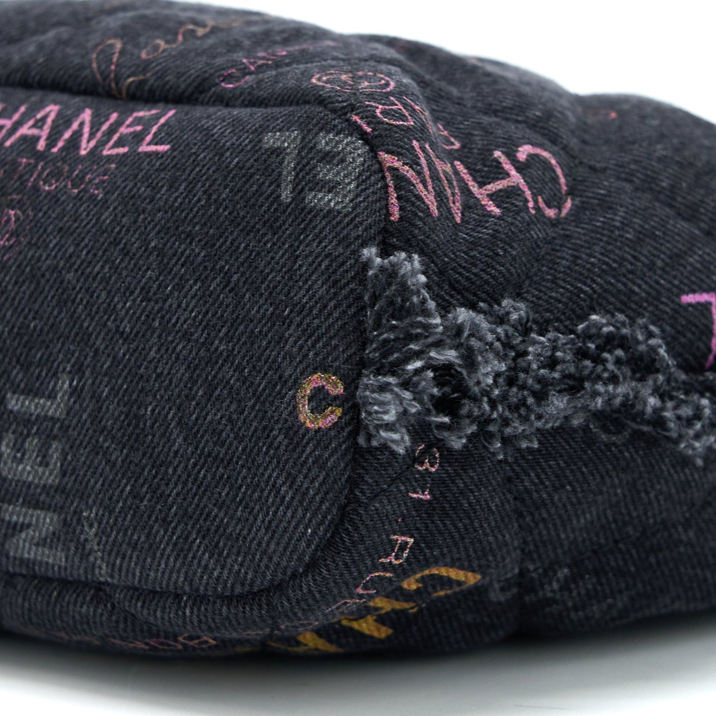 Chanel 22P Small Black Denim Bucket Bag  (Microchip)