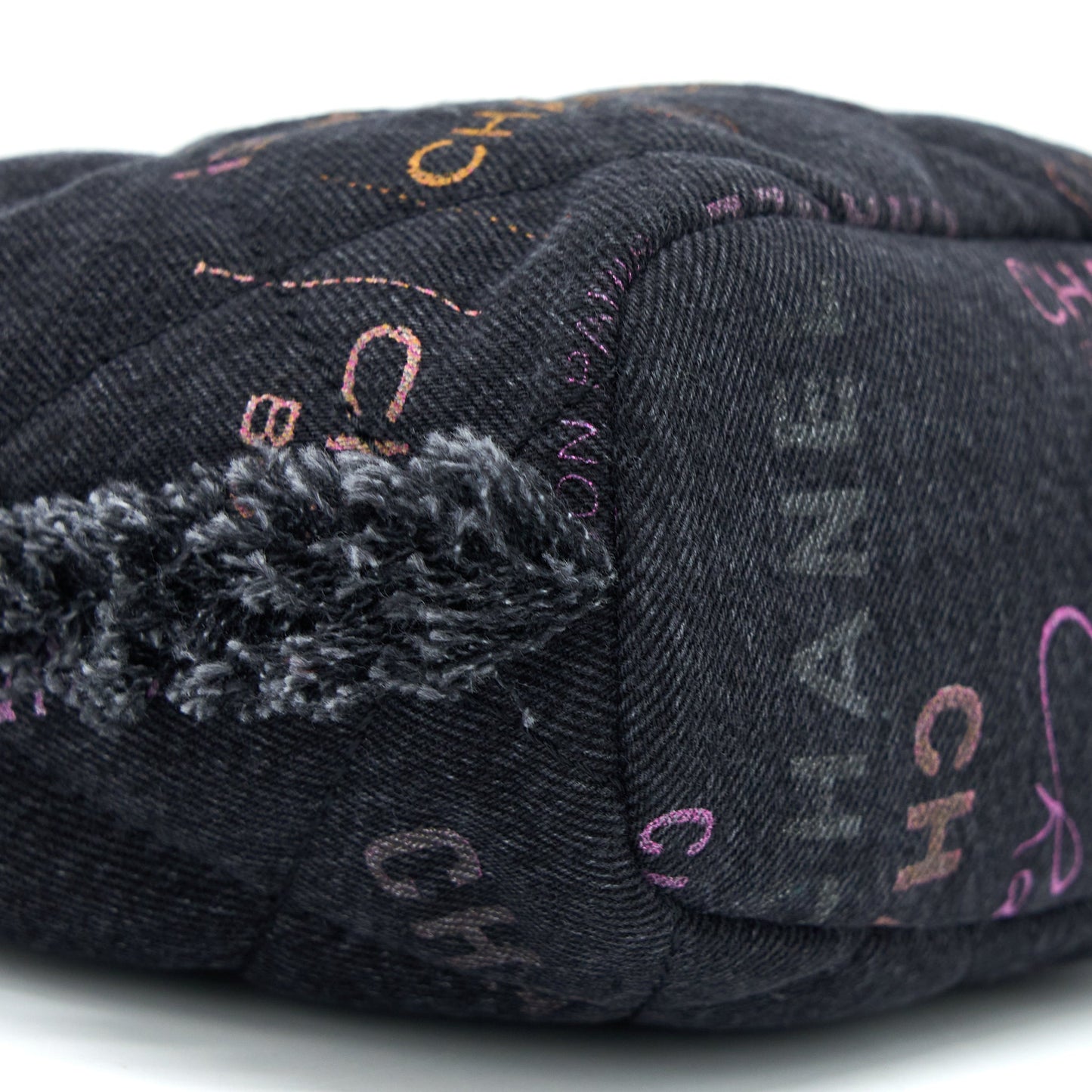 Chanel 22P Small Black Denim Bucket Bag  (Microchip)