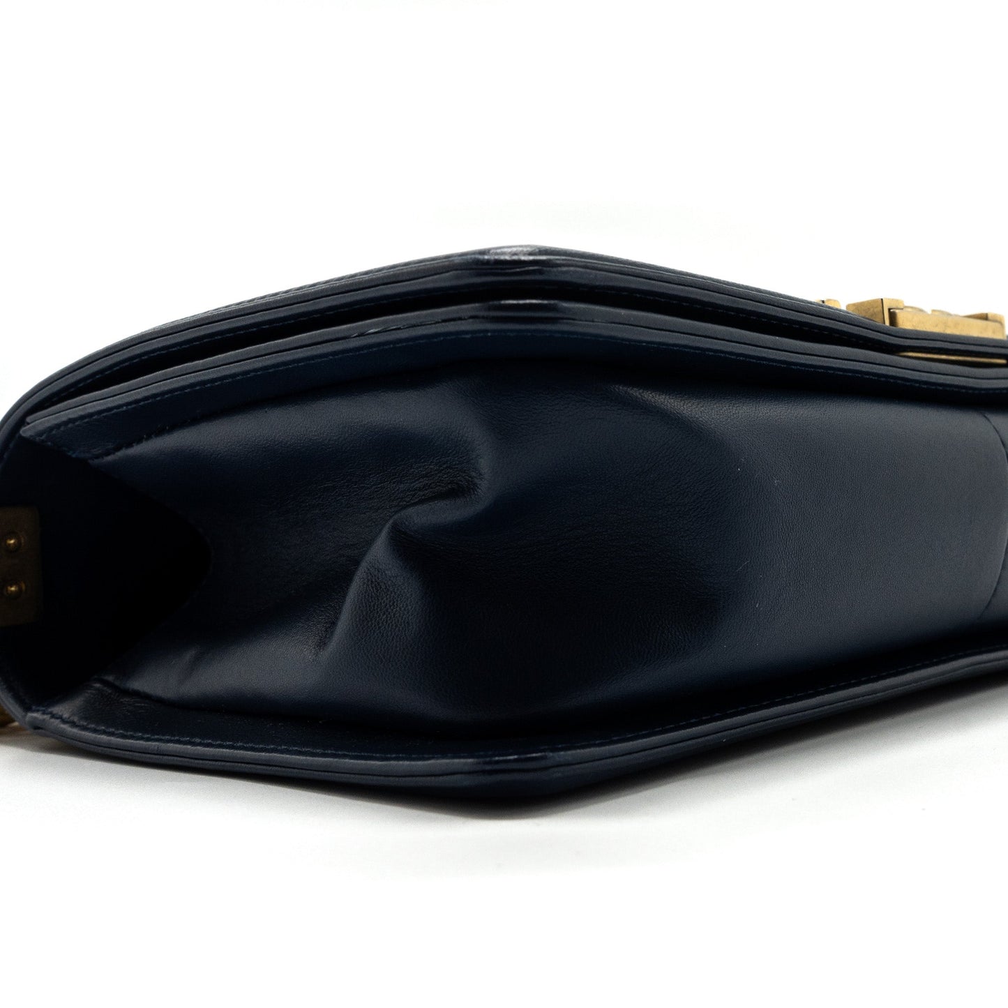 Chanel Medium Boy Bag Lambskin Dark Blue