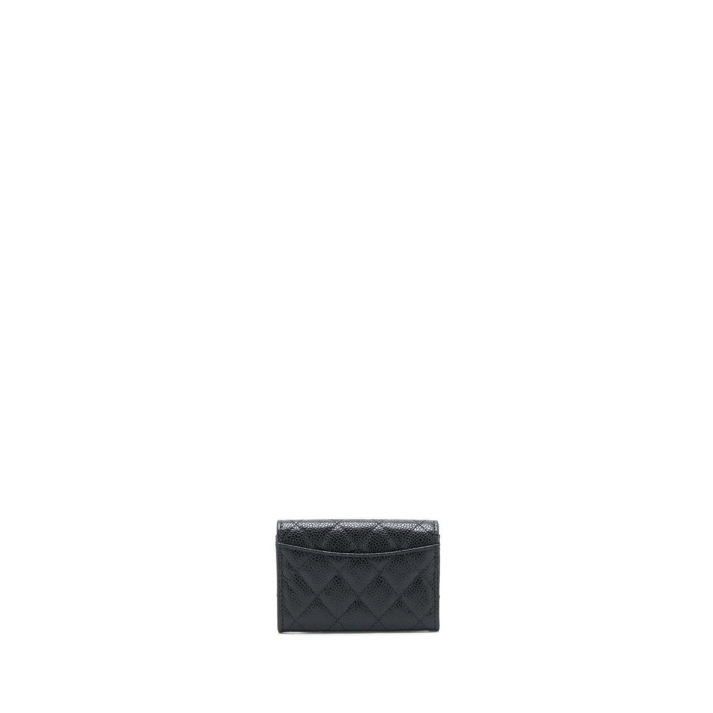 Chanel Classic mini Flap card Holder Caviar Black L
