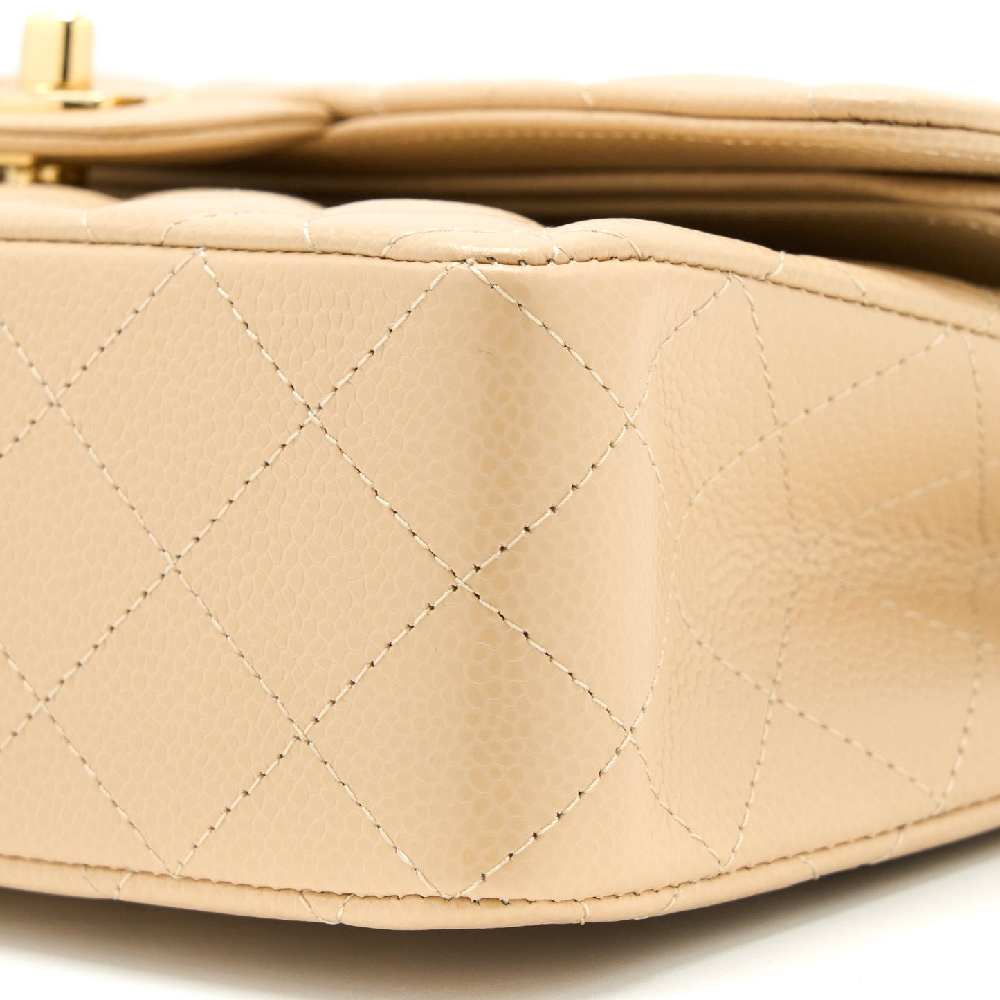 Chanel Small Classic Double Flap Bag Caviar Beige (Microchip)