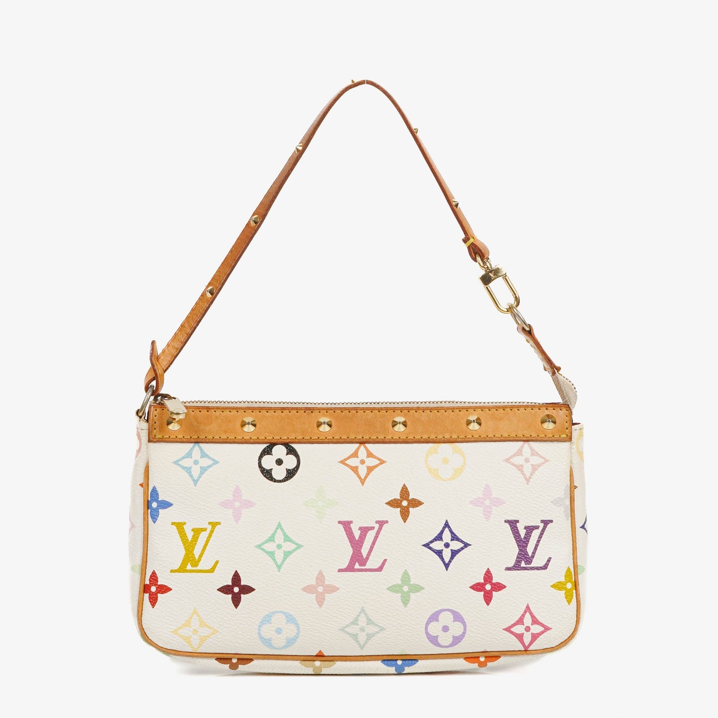 Louis Vuitton Takashi Murakami Pochette Accessoire Multicolor Clutch Handbag