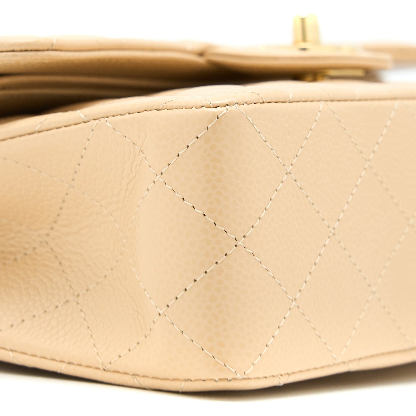 Chanel Small Classic Double Flap Bag Caviar Beige (Microchip)