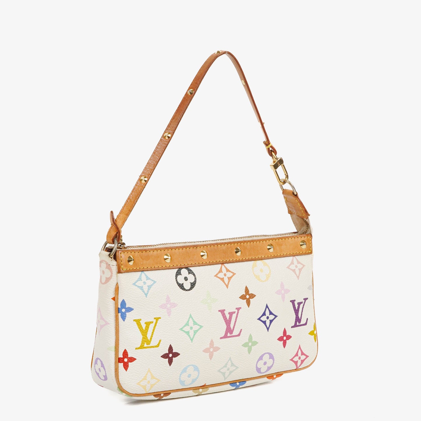 Louis Vuitton Takashi Murakami Pochette Accessoire Multicolor Clutch Handbag