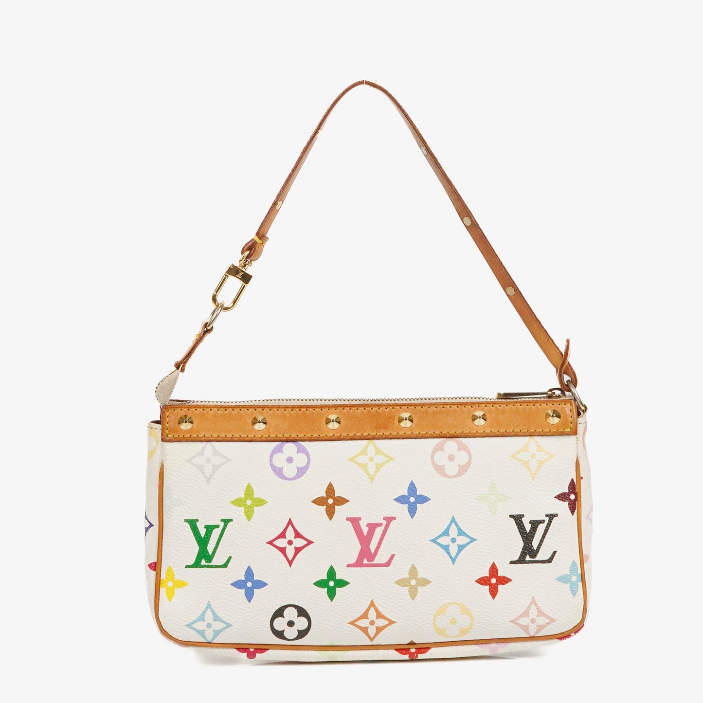 Louis Vuitton Takashi Murakami Pochette Accessoire Multicolor Clutch Handbag