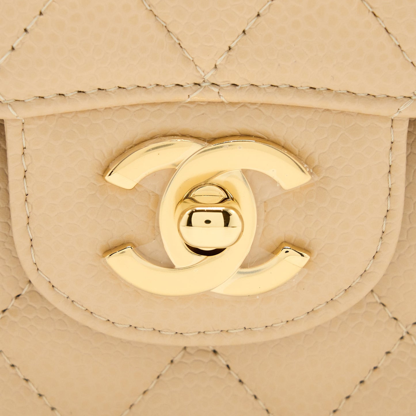 Chanel Small Classic Double Flap Bag Caviar Beige (Microchip)