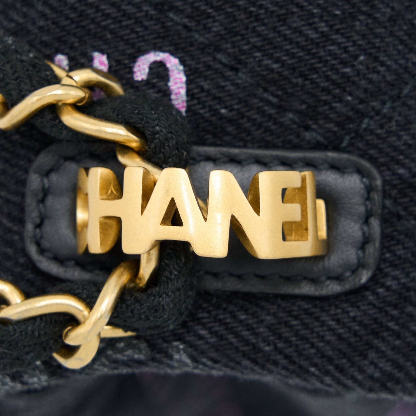 Chanel 22P Black Denim Flap Bag Brushed (Microchip)
