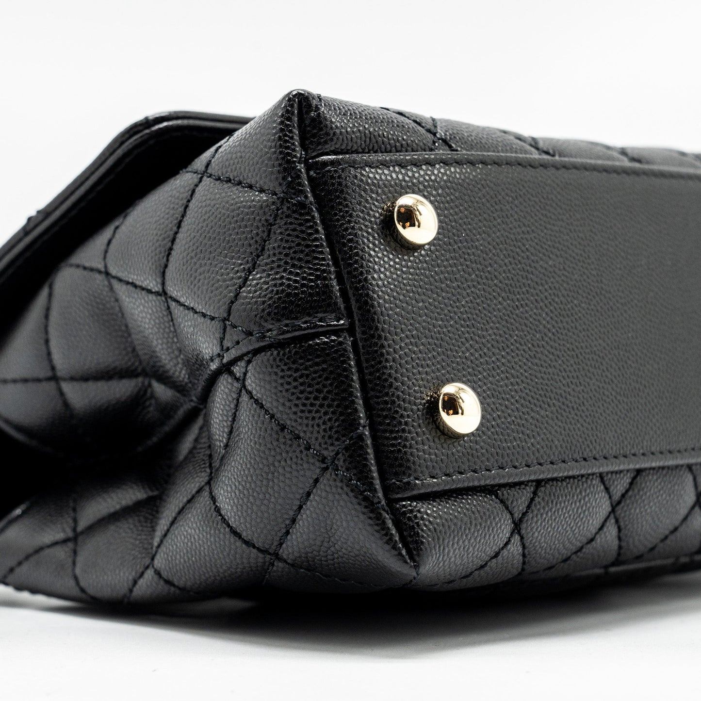 Chanel Small Coco Handle Caviar black L (microchip)