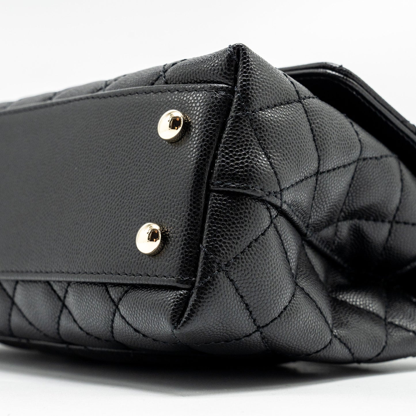 Chanel Small Coco Handle Caviar black L (microchip)