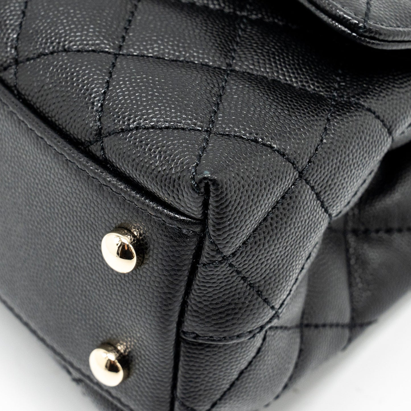 Chanel Small Coco Handle Caviar black L (microchip)