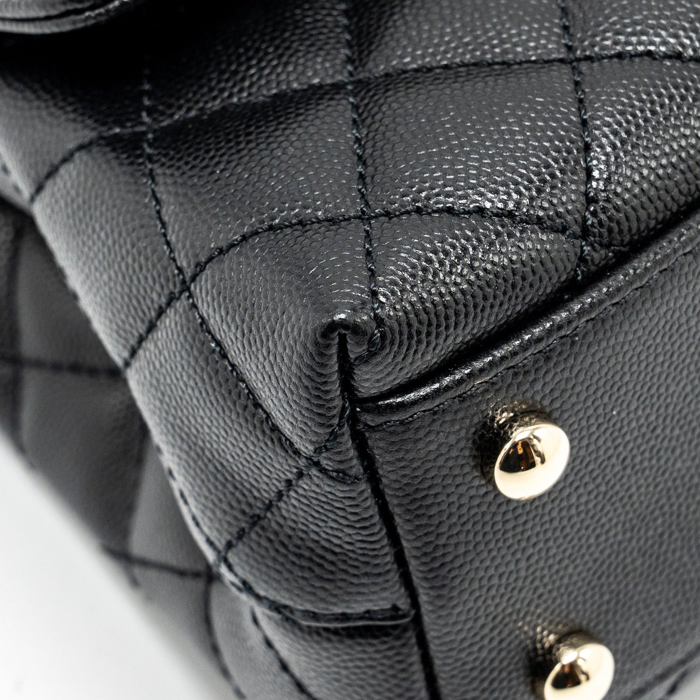 Chanel Small Coco Handle Caviar black L (microchip)