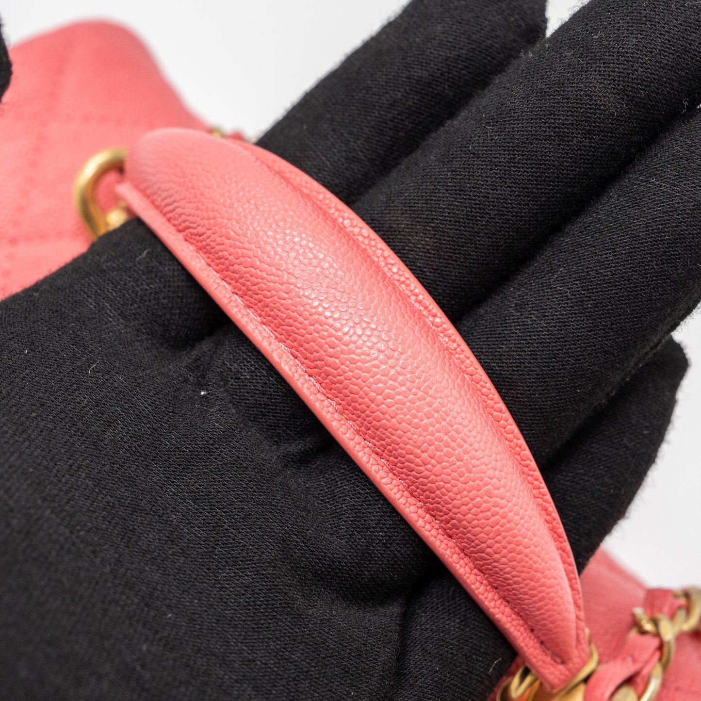Chanel Top Handle Mini Rectangular Flap Bag Caviar Pink