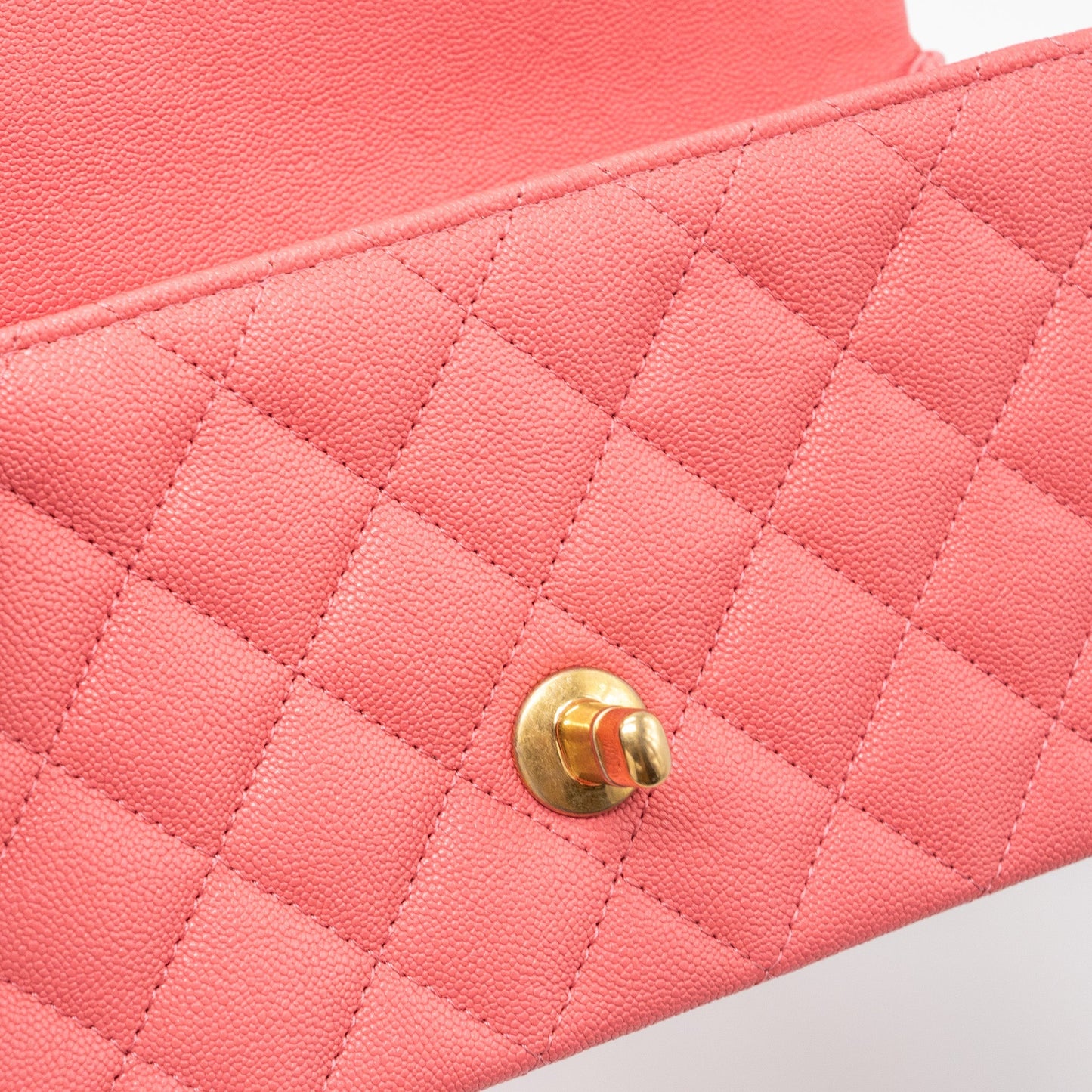 Chanel Top Handle Mini Rectangular Flap Bag Caviar Pink
