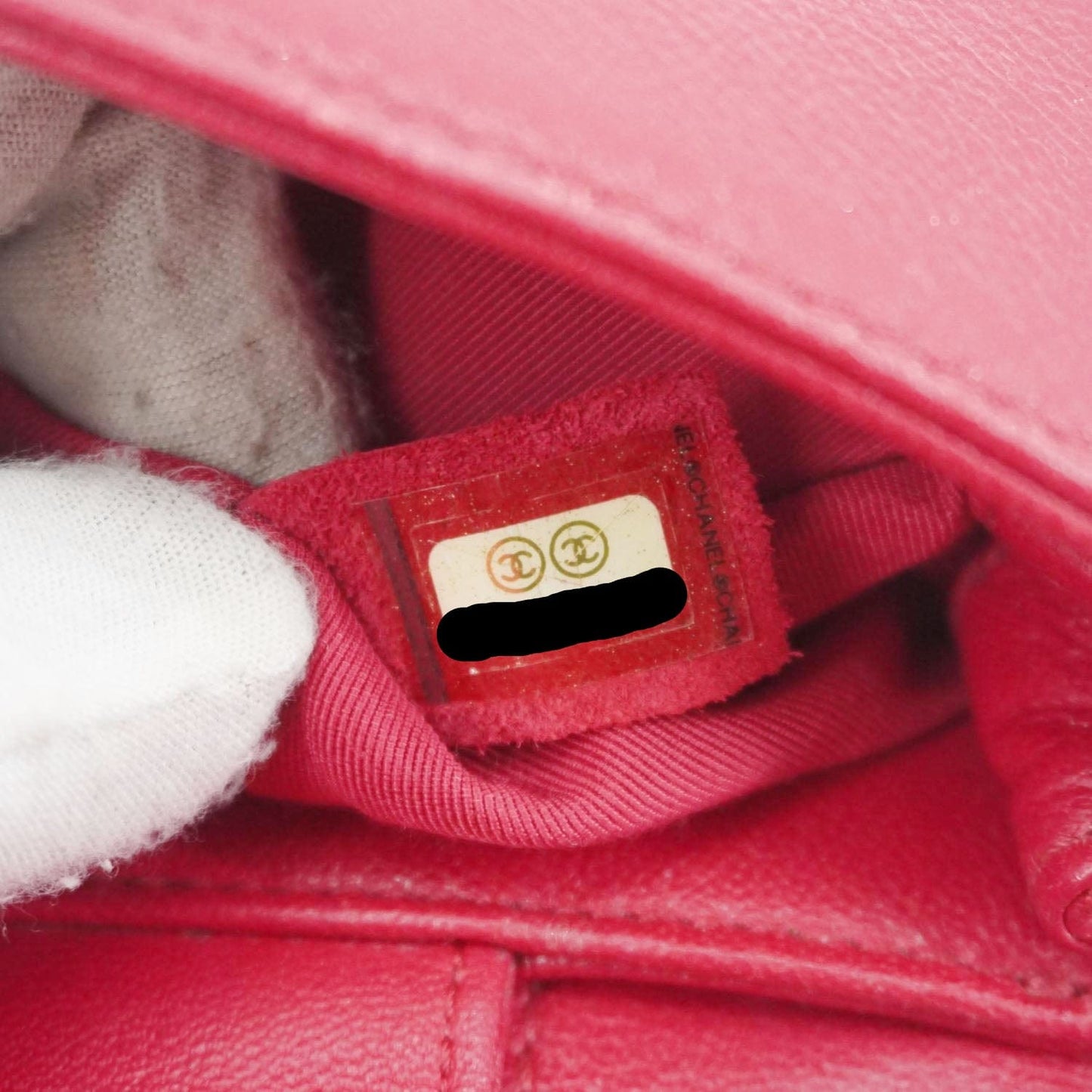 CHANEL Mademoiselle  Flap Sheepskin Leather Crossbody Bag Pink