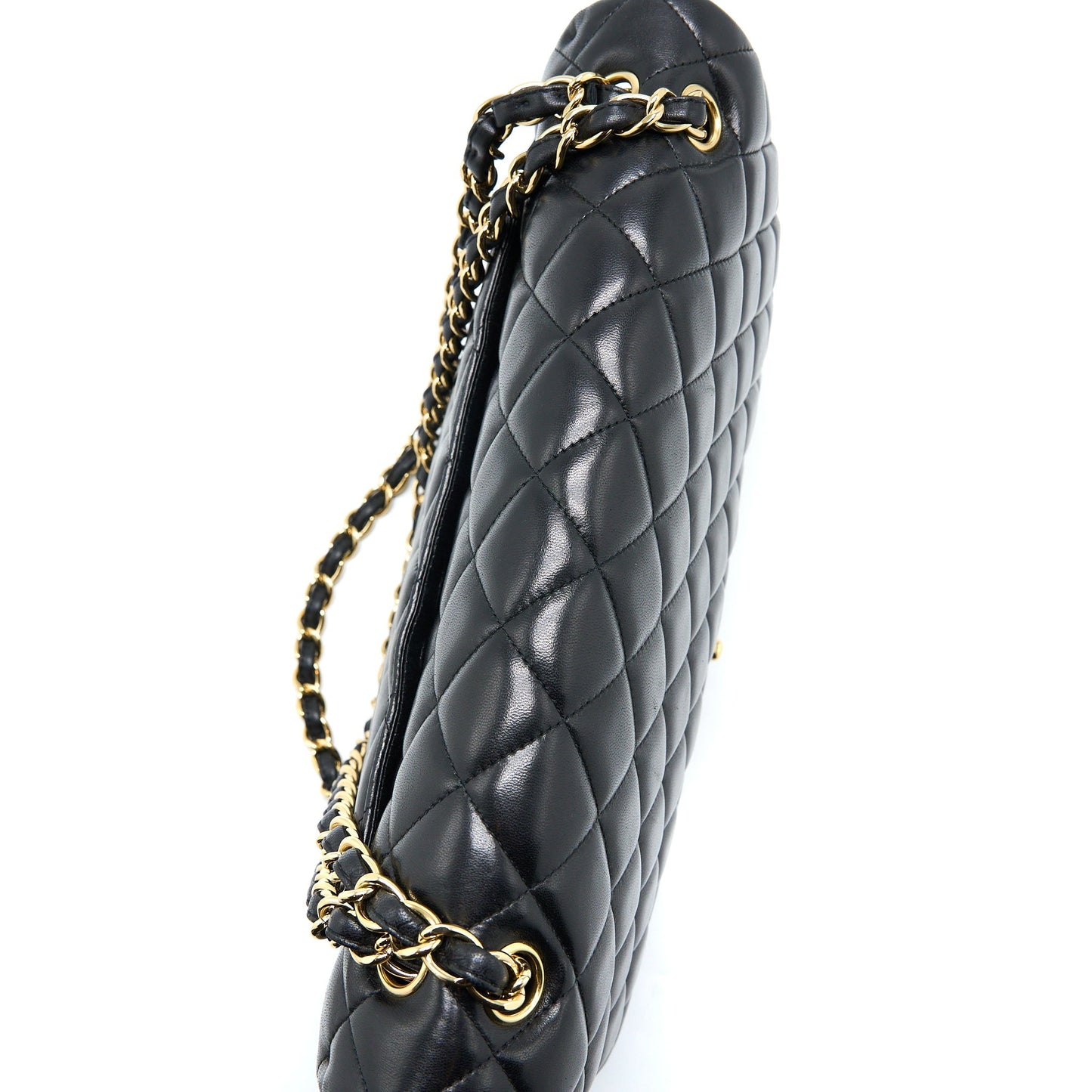 Chanel Maxi Single Flap Bag Lambskin Black