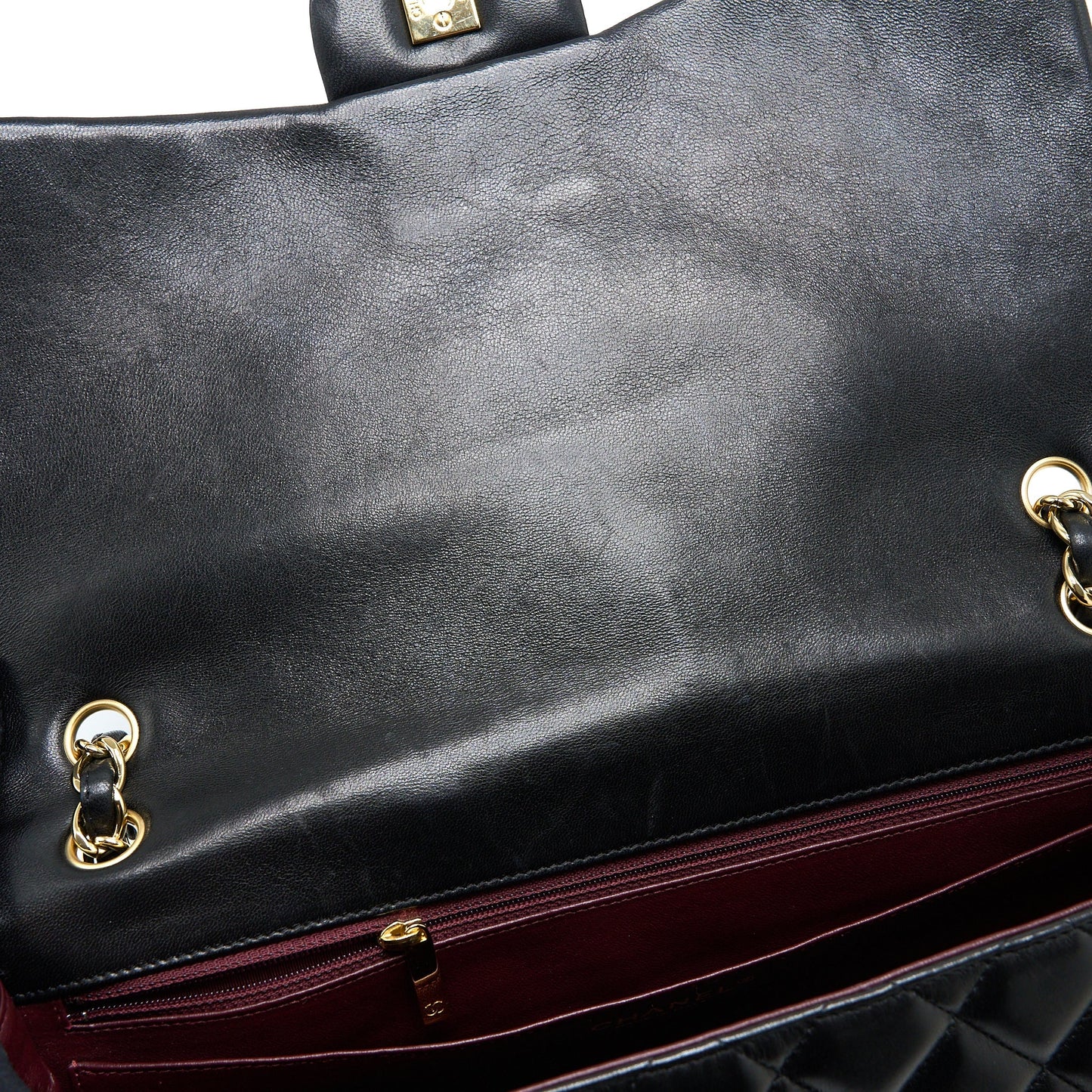 Chanel Maxi Single Flap Bag Lambskin Black