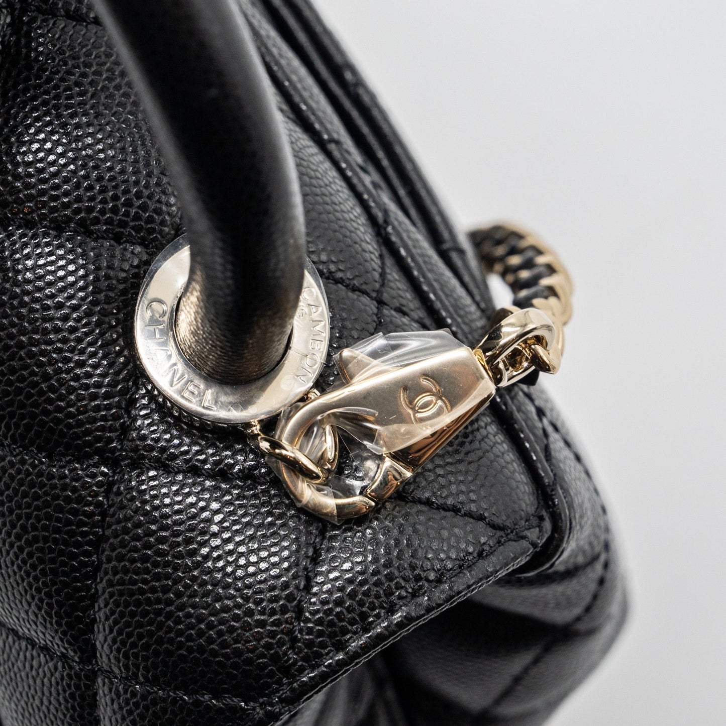 Chanel Coco handle Mini Caviar Black L (Microchip)