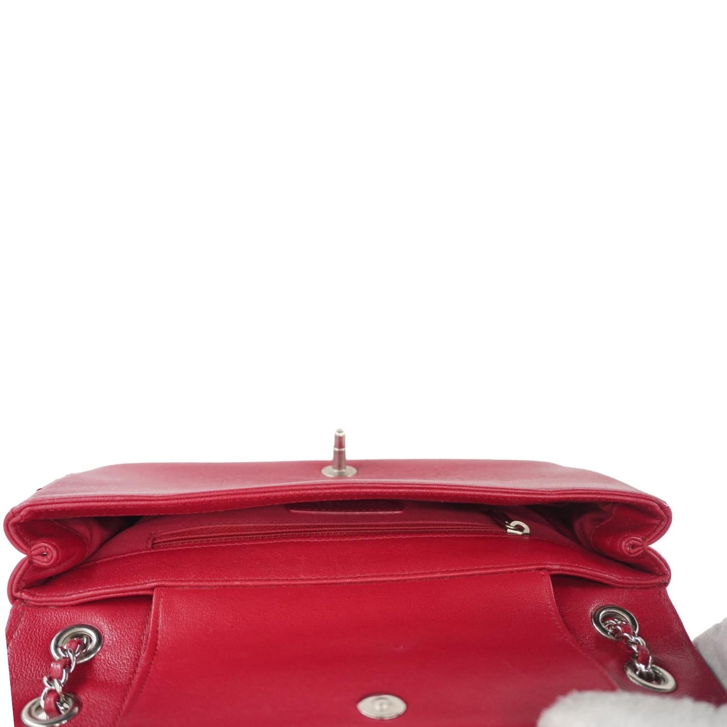 CHANEL Mademoiselle  Flap Sheepskin Leather Crossbody Bag Pink