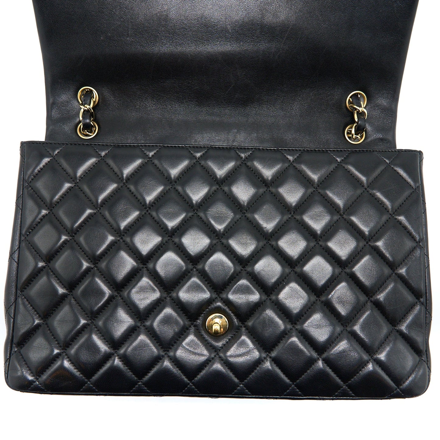 Chanel Maxi Single Flap Bag Lambskin Black
