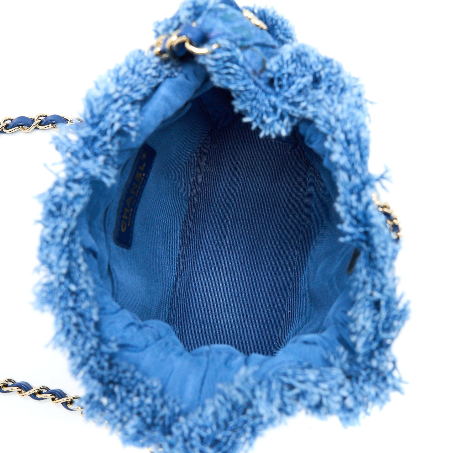 Chanel 22P Small Blue Denim Bucket Bag L (Microchip)