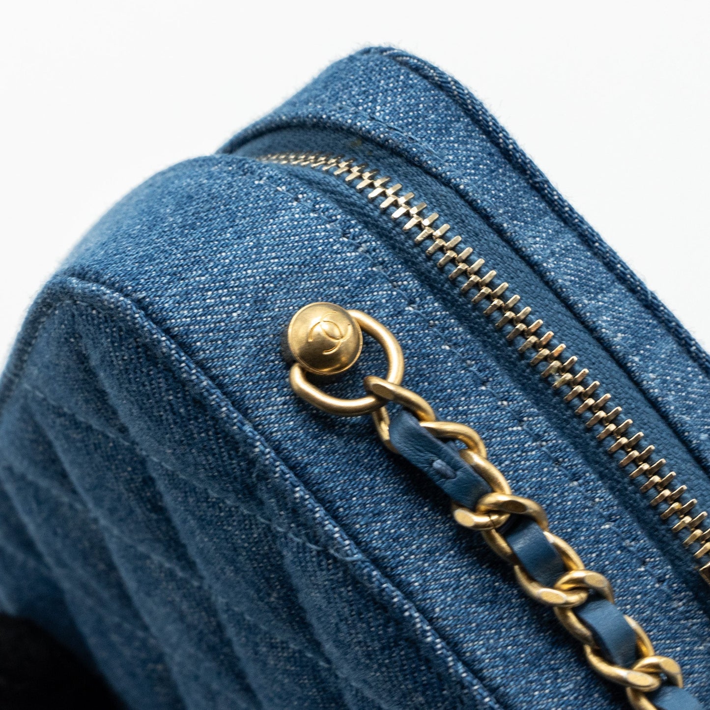 Chanel Pearl Crush Camera Bag Denim Blue