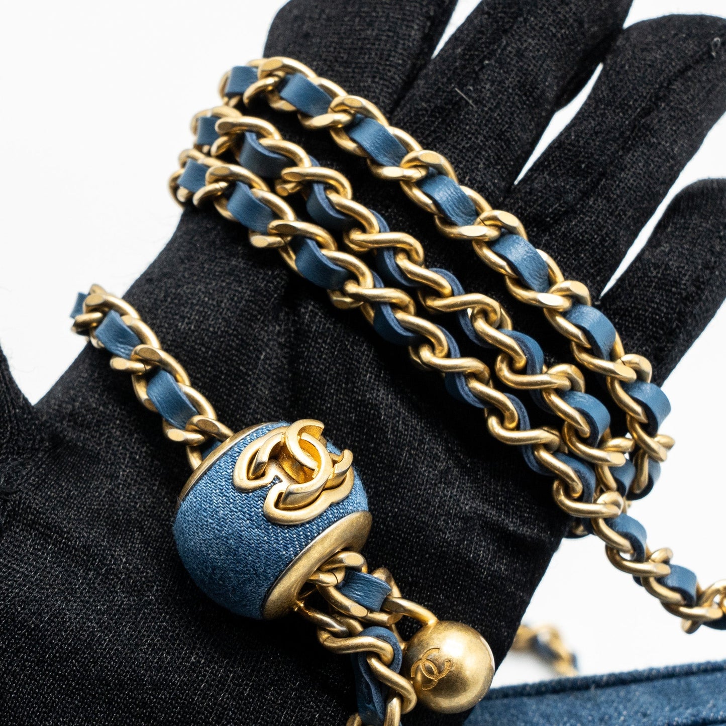 Chanel Pearl Crush Camera Bag Denim Blue