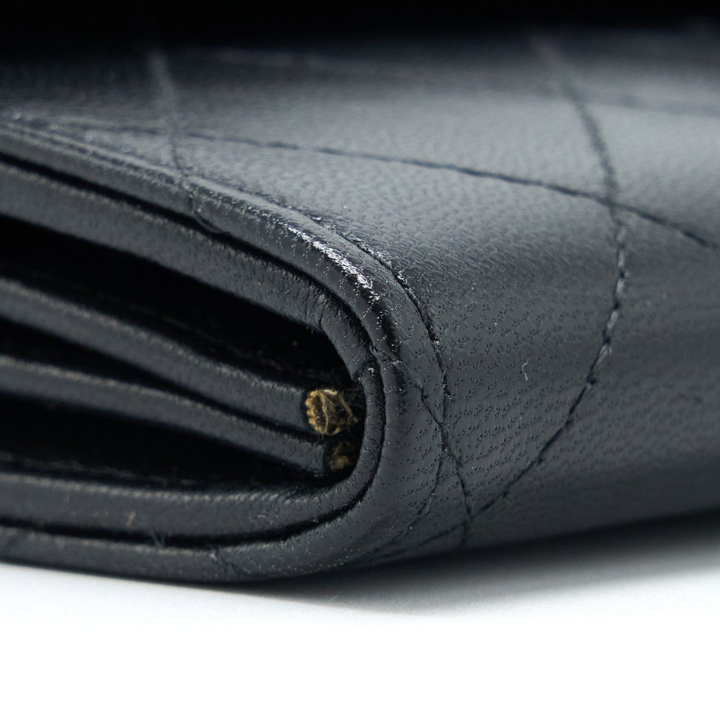 Chanel Pearl Flap Wallet on Chain Goatskin Black