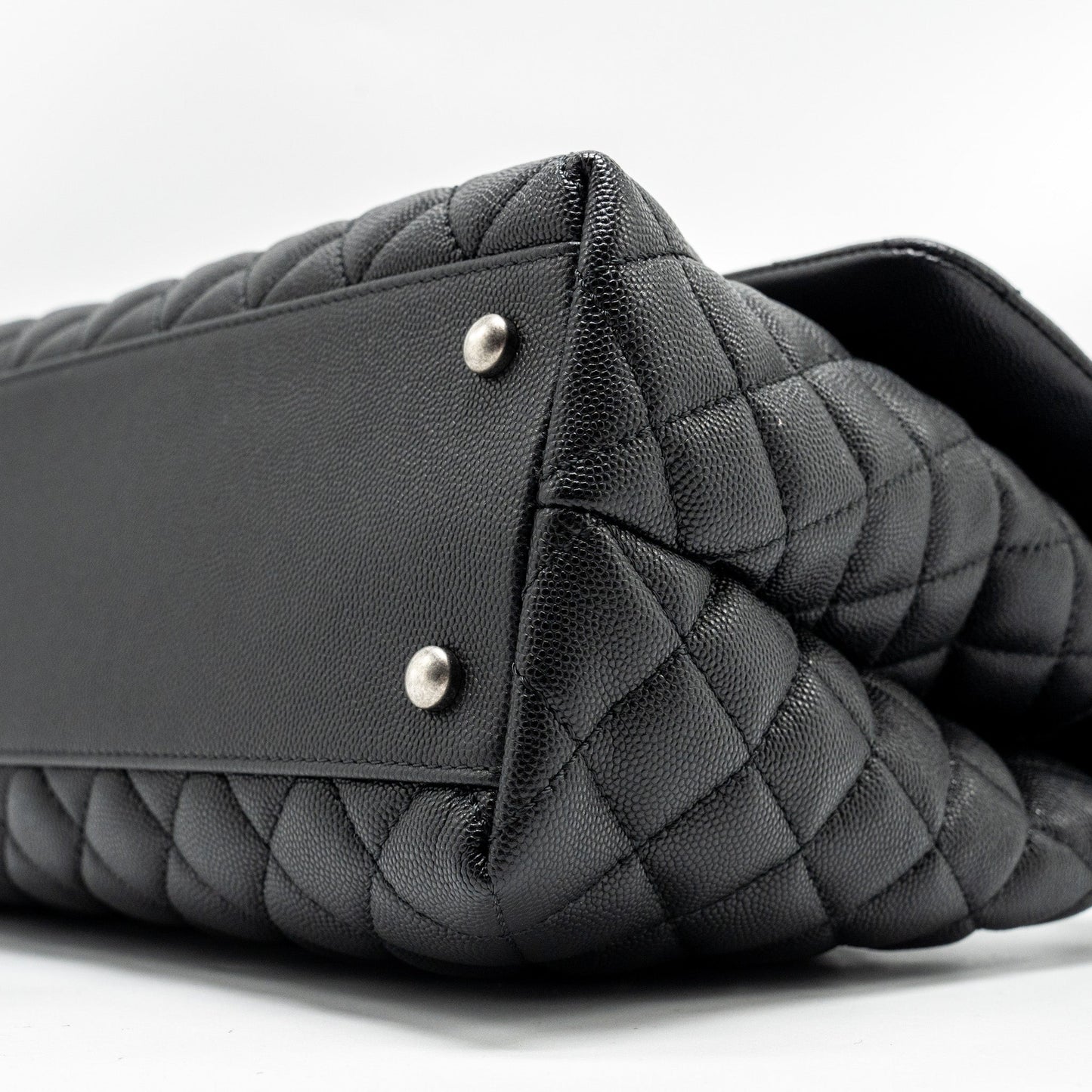 Chanel Large Coco Handle Caviar Black Ruthenium Hardware