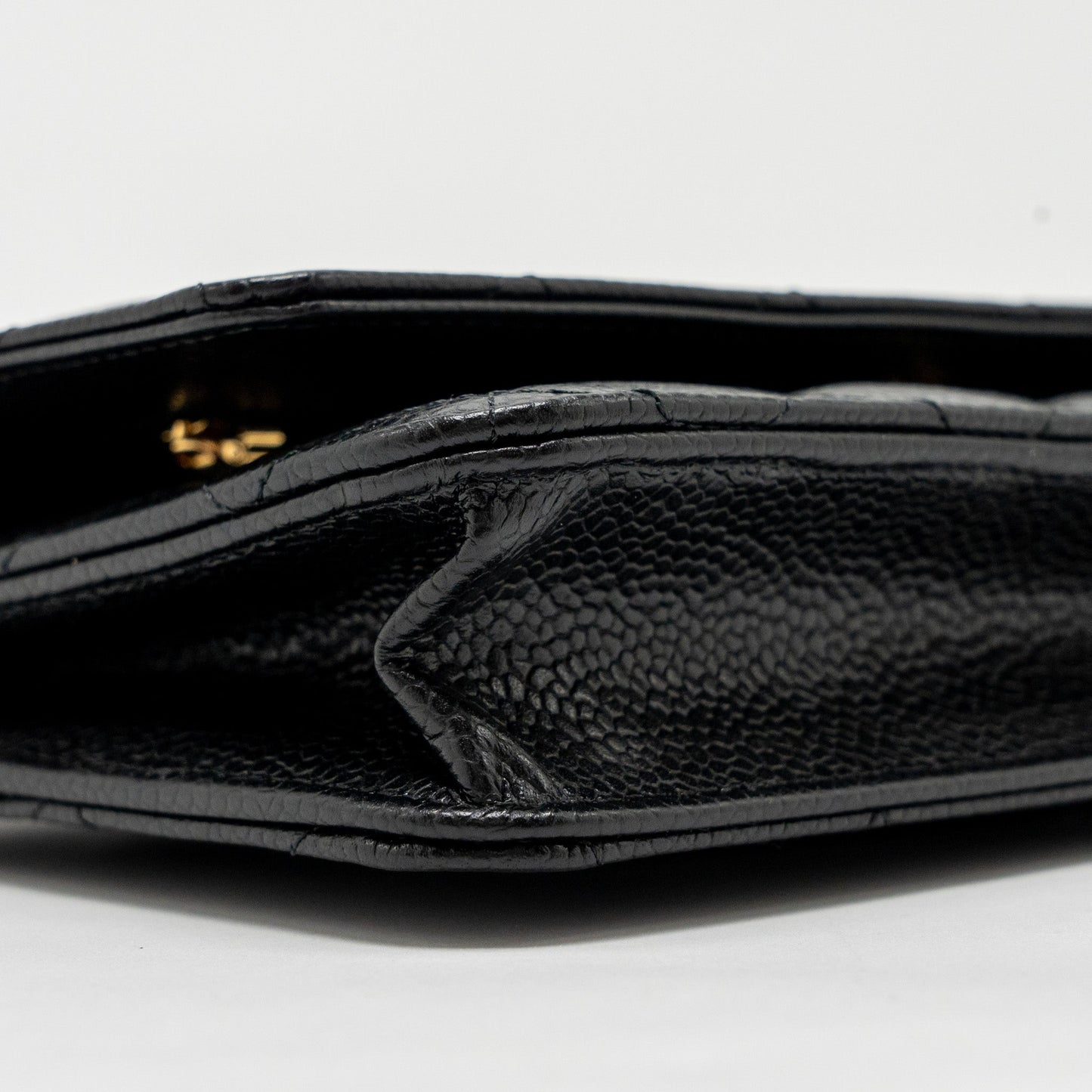 Chanel Classic Wallet on chain caviar black  (microchip)