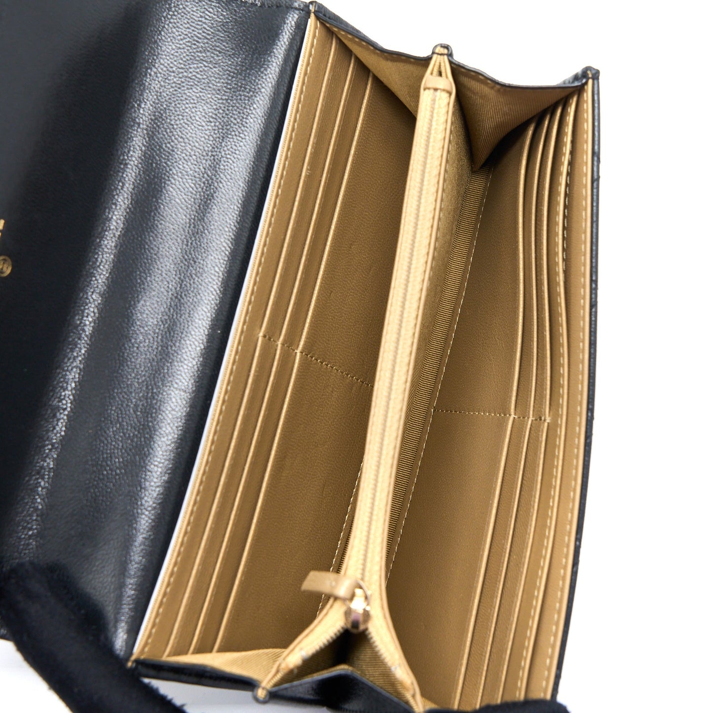 Chanel Pearl Flap Wallet on Chain Goatskin Black