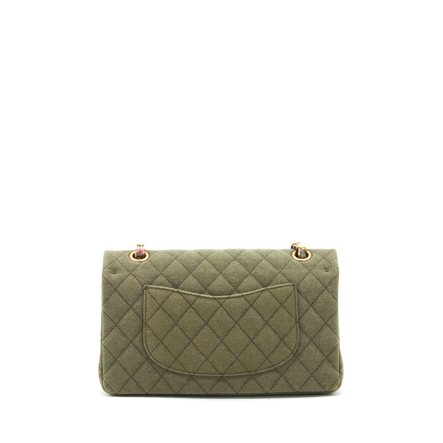 Chanel Cuba Charms classic double flap Bag canvas Green