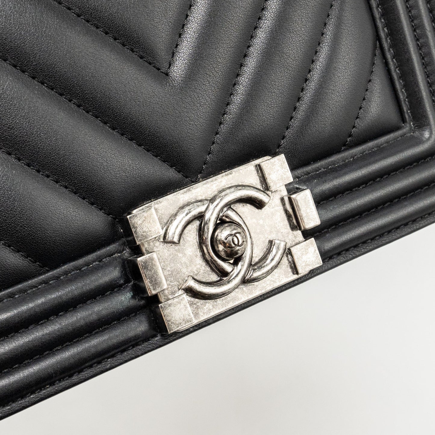 Chanel Small Boy Bag Lambskin Black Ruthenium