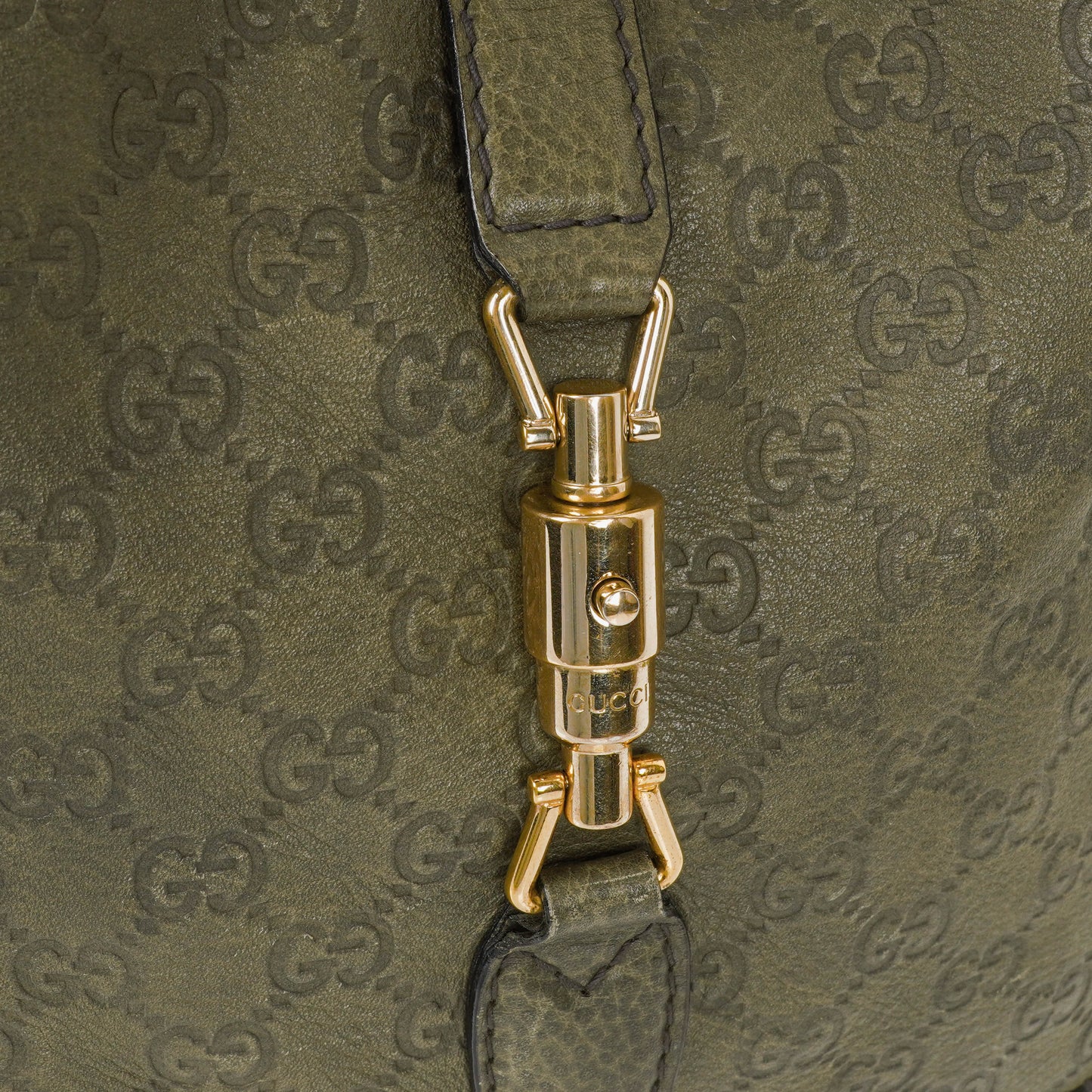 Gucci Jackie Leather Bamboo Tassel Hobo Bag