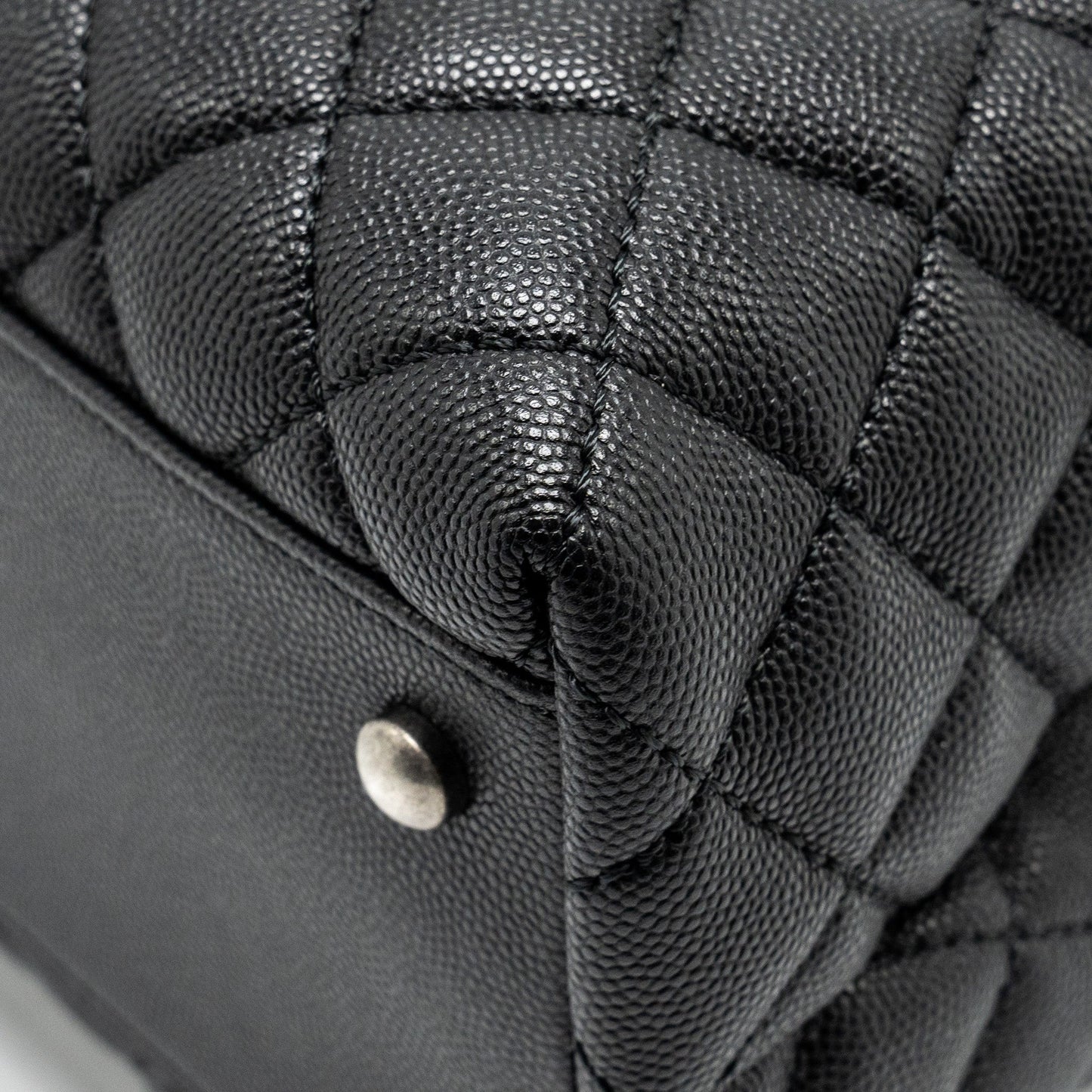 Chanel Large Coco Handle Caviar Black Ruthenium Hardware