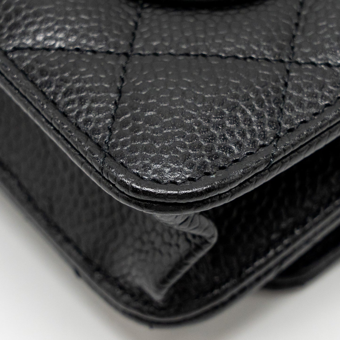 Chanel Classic Wallet on chain caviar black  (microchip)