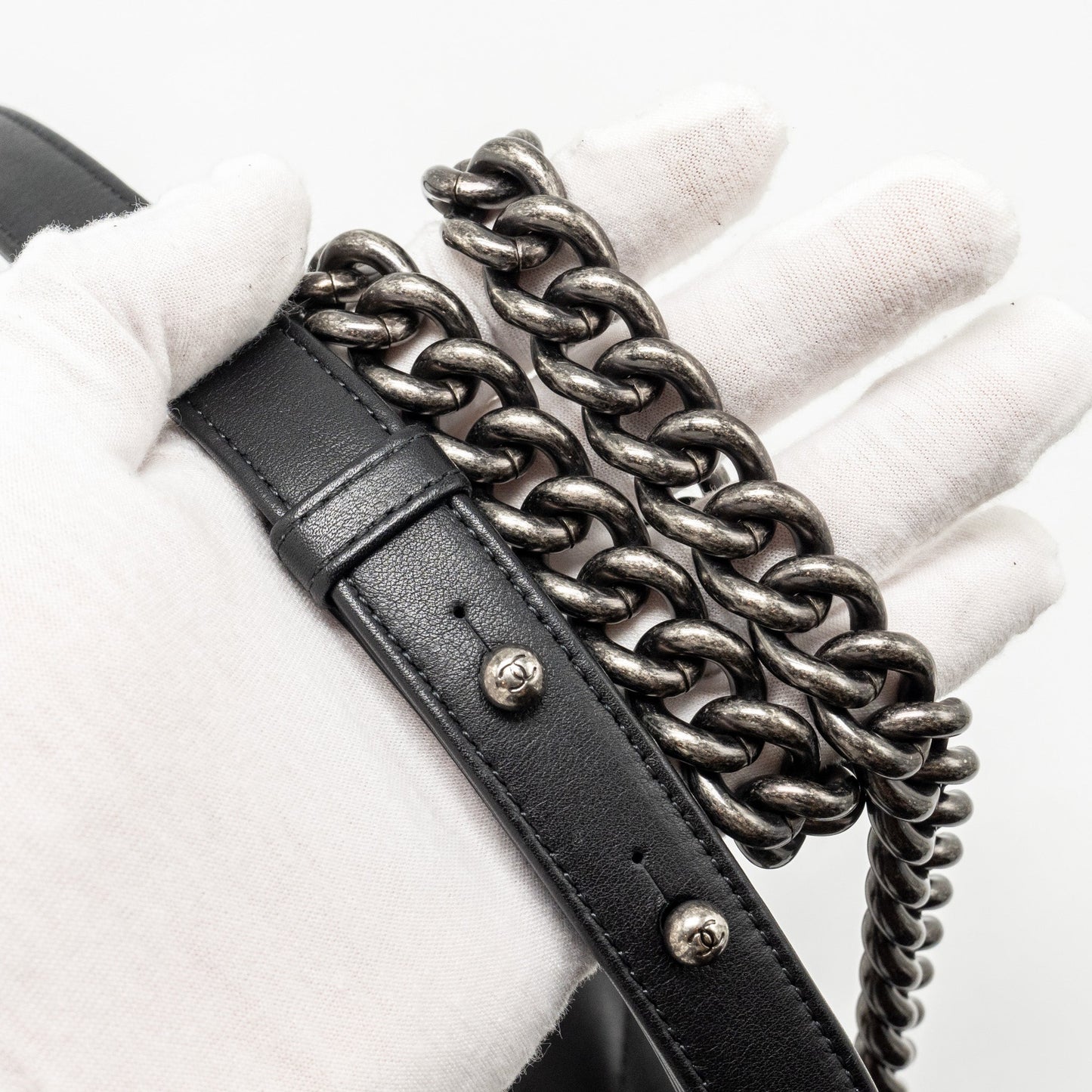 Chanel Small Boy Bag Lambskin Black Ruthenium