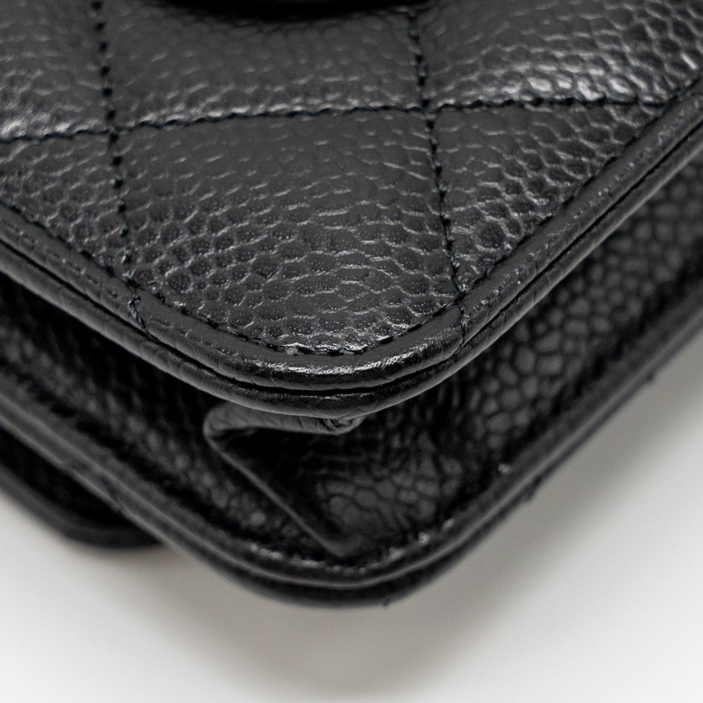 Chanel Classic Wallet on chain caviar black  (microchip)